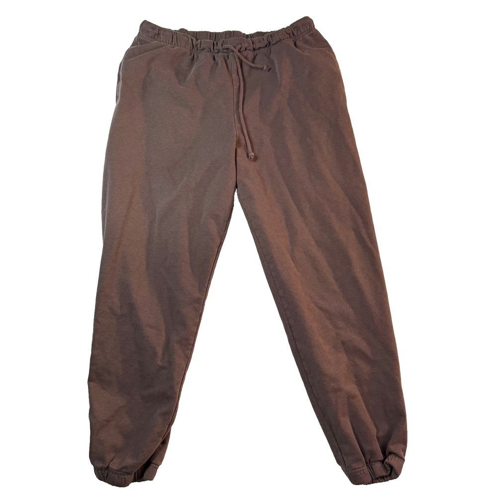Aéropostale Y2K Sweatpants Womens L Brown Joggers Drawstring Waist Pockets